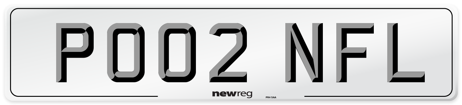 PO02 NFL Number Plate from New Reg
